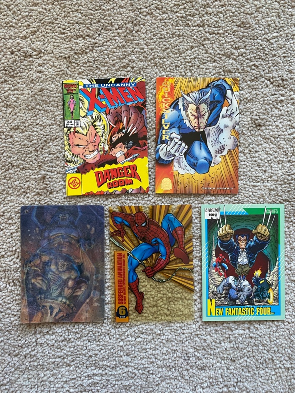 Vintage Random X-Men & Spider-Man Trading Cards Lot